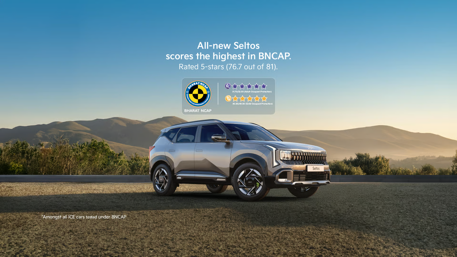 All-new Kia Seltos 5-star BNCAP safety rating